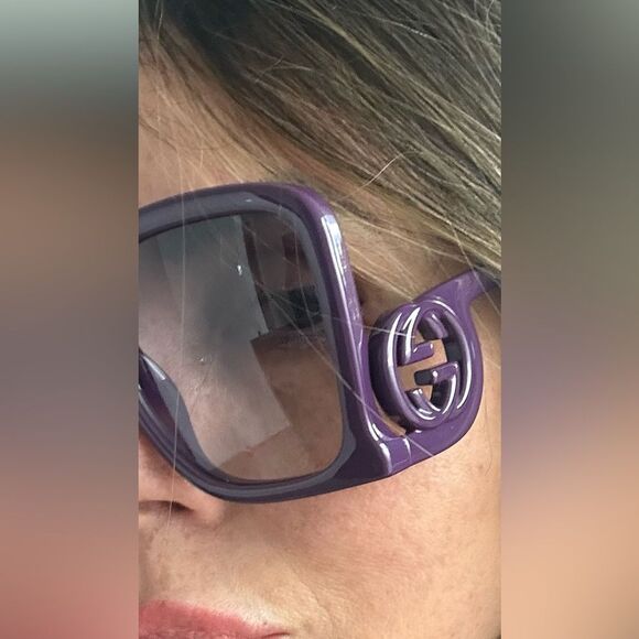 New Gucci Dark Purple Square Glasses - Picture 13 of 13